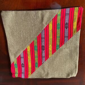 Handmade 18"x18" Kulibangbang Throw Pillow Cover, Boho Accent Pillow Case